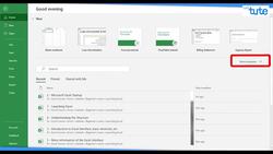Excel Startup Screen Overview Instructional Video