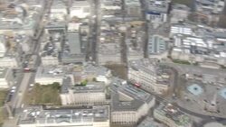 Aerials of Trafalgar Square, Leicester Square and Regent Street News Clip