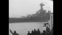 British fleet departs Portsmouth England for spring maneuvers in 1932 News Clip