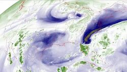 GOES Satellite Time Lapse Water Vapor Stock Footage