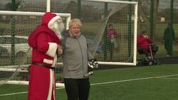Boris Johnson PM meets Santa Claus during visit to Seashell Trust News Clip