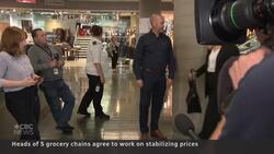 Grocery CEOs agree to work on price stabilization News Clip