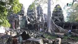 Cambodia, Angkor - Exploring the Buddhist Banteay Kdei Temple (Citadel of Chambers) Instructional Video