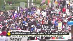 US: Donald Trump kicks off massive military parade amid ‘no kings’ protests News Clip