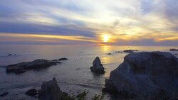 Pismo Beach at Sunset Stock Footage