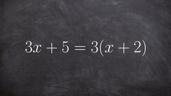 How to solve a linear equation when there are no solutions Instructional Video