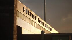 UK: Empty Burnley FC Turf Moor Stadium. News Clip