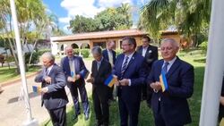 CLEAN : European diplomats in Nicaragua hold ceremony in support for Ukraine News Clip