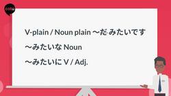 How to say something resembles in Japanese | 〜みたいです(metaphor) Instructional Video
