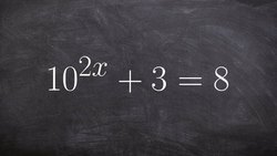 Learn how to isolate and take the log of both sides to solve the equation Instructional Video