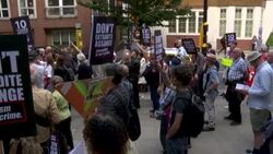 CLEAN : Protesters in London urge UK government not to extradite Julian Assange News Clip