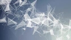 White Shiny Abstract Polygonal Glowing Lines Geometrical Refraction Abstract Polygonal Geometrical with connected polygons plexus points, dots, lines, triangles Seamless Loop Animation Stock Footage