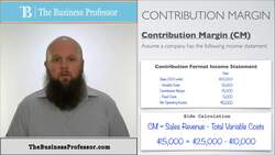 Cost Volume Profit Analysis - Contribution Margin in Accounting Instructional Video