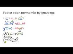 Factor By Grouping (four terms) Instructional Video