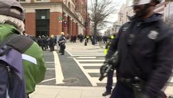 Police push Trump inauguration protesters back and fire stun grenades at them News Clip