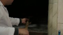 Georgian cuisine dish, chef baking Adjaran khachapuri, traditional recipe Stock Footage