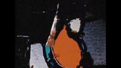 Paintbrush covers stained glass, 1950s Stock Footage