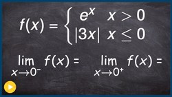 Evaluate the left, right and general limit of a piecewise function Instructional Video