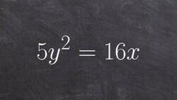 Given the equation of an parabola, find the vertex, focus and directrix Instructional Video