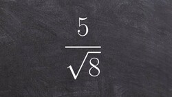 Rationalizing a denominator help me pass my math class Instructional Video