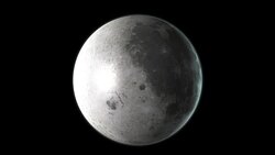 Eris dwarf planet rotating in its own orbit in the outer space. 3D Rendering Stock Footage