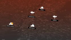 Weather Forecast on New York City Map Stock Footage