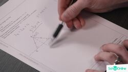 Finding the Line of Symmetry for an Isosceles Triangle - Algebraic Solution Instructional Video