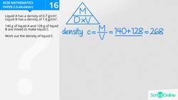 GCSE Secondary Maths Age 13-17 - Ratio, Proportion & Rates of Change: Density, Mass, Volume - Explained Instructional Video
