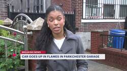 Car goes up in flames in Parkchester garage News Clip