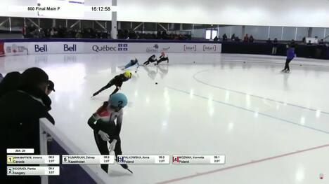 Quebec's Victoria Jean-Baptiste wins women's 500m title at junior short track World Cup