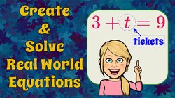 How to Write a Real World Equation Instructional Video