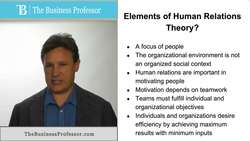 Elements of Human Relations Theory Instructional Video