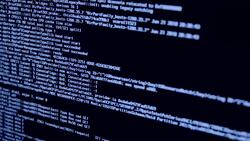 System Loading Process Begin Blue Stock Footage