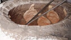 Tone or Torne or Turne for Baking a Georgian Shotis Puri or Shoti Bread. Stock Footage