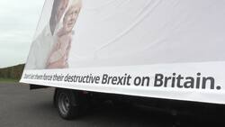 Peoples Vote display anti-Boris advert News Clip