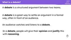 Justifying an opinion Instructional Video