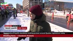 Convoys arrive in Quebec City for protest against COVID-19 measures News Clip