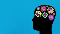 Multi colored communication thoughts Stock Footage