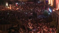 CLEAN : Protesters rally in Lebanese capital for third night (2) News Clip