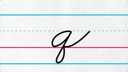 Lowercase Cursive Letter q Instructional Video