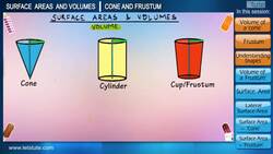 Surface Area and Volume of Cone and Frustum Instructional Video