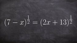 Learn how to solve an equation where both sides are raised to 1 half power Instructional Video
