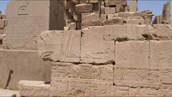 Egypt, Luxor - Karnak Temple - Wadjet Hall Stock Footage