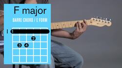 How to Play Barre Chords in F Major on Guitar Instructional Video