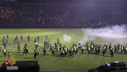 Deadly stampede at Indonesian football match News Clip