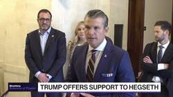 Trump Offers Hegseth Support, Invites DeSantis to Event News Clip