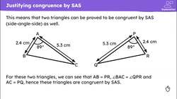 Congruent triangles (SAS) Instructional Video