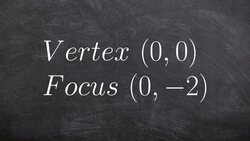 Determine the equation of parabola given the vertex and focus Instructional Video