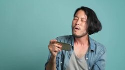 Bad mobile phone message, Bad news of the day. Stock Footage