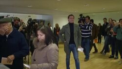 CLEAN : Spain's Ciudadanos party leader Albert Rivera votes News Clip